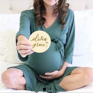 Caden Lane mommy’s gown and baby outfit